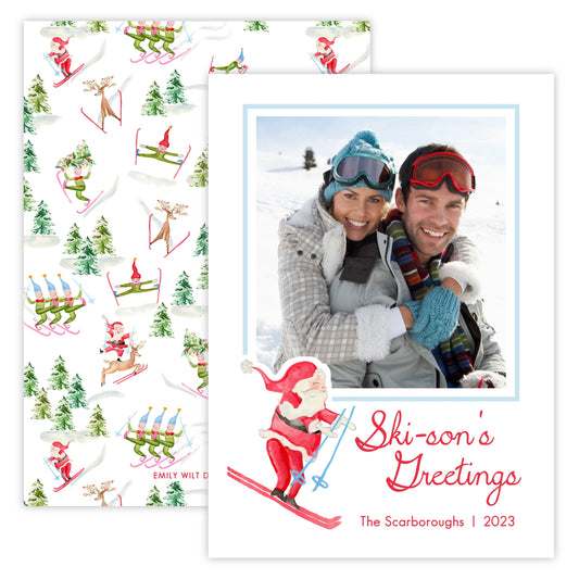 Christmas Photo Card - Santa's Chalet (Portrait)