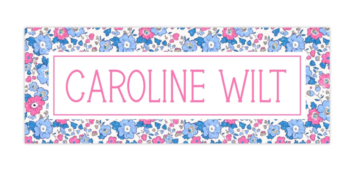 Name Labels - Pink Ditsy Floral
