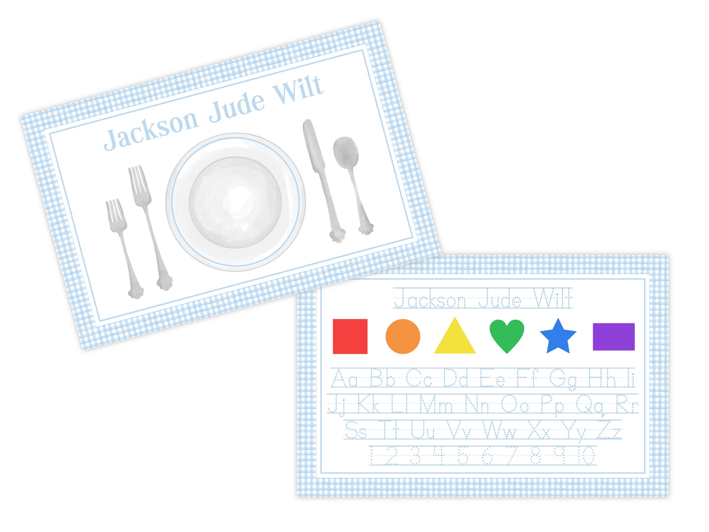 Laminated Table Setting Placemat (Blue)