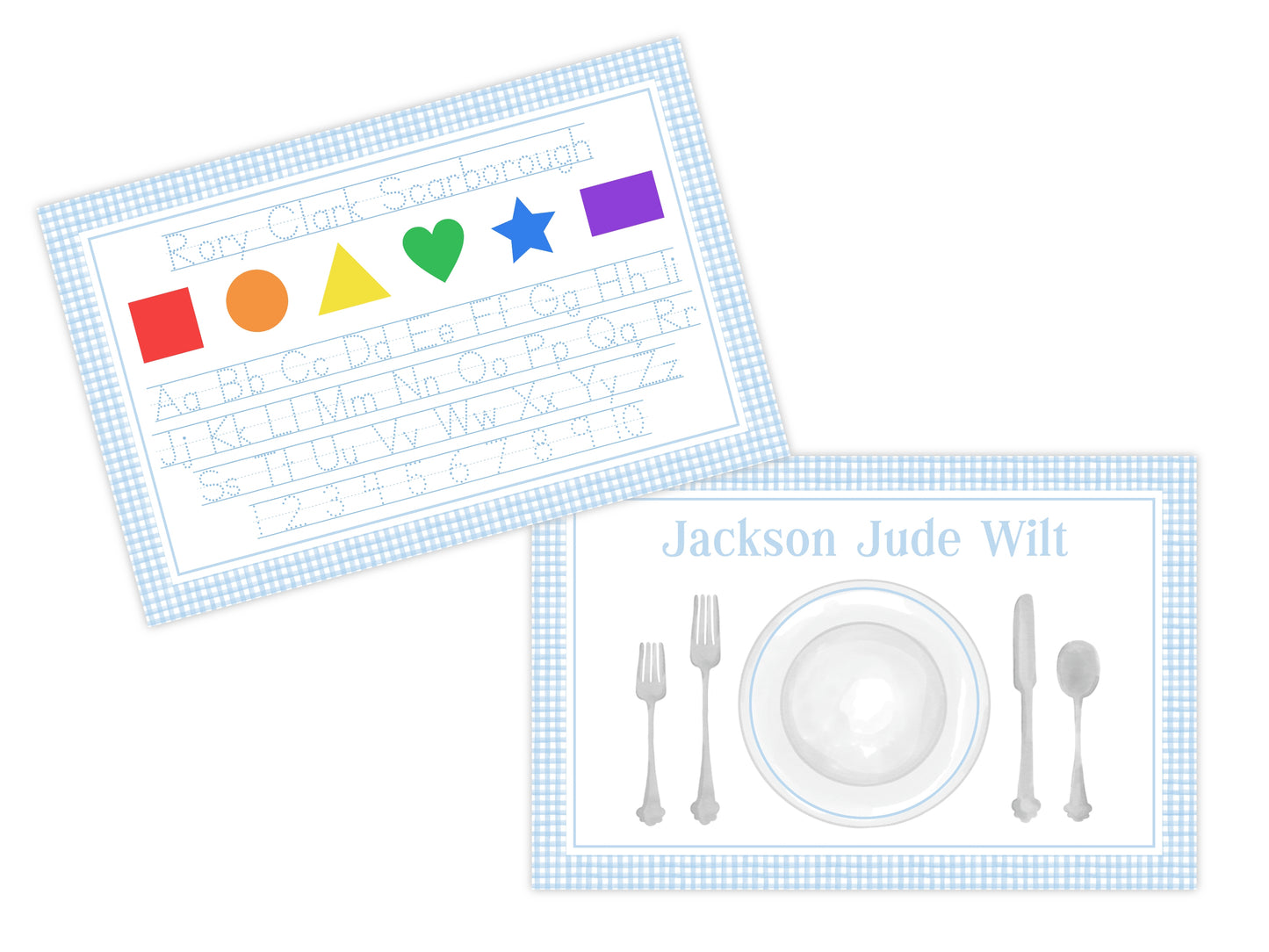 Laminated Shapes and Tracing Placemat (Blue)